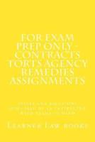 For Exam Prep Only - Contracts Torts Agency Remedies Assignments