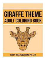 Giraffe Theme Adult Coloring Book