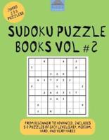 Sudoku Puzzle Books Vol #2
