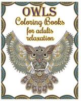 Owl Coloring Books For Adults Relaxation