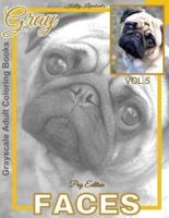 Grayscale Adult Coloring Books Gray Faces Vol.5