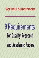 9 Requirements for Quality Research and Academic Papers