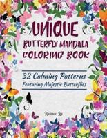 Unique Butterfly Mandala Coloring Book