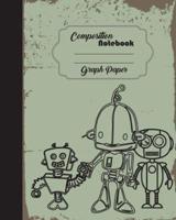 Composition Notebook Graph Paper Grid Robot Toy Scifi Galaxy 8 X 10,120 Page