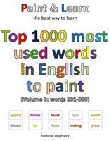 Top 1000 Most Used Words in English to Paint (Volume 3