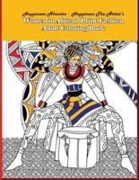 Women in African Print Fashion Adult Coloring Book