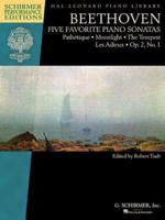 BEETHOVEN FIVE FAVORITE PIANO SONATAS NOS 1 8 14 17 26 PIANO BOOK