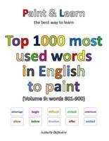 Top 1000 Most Used Words in English to Paint (Volume 9