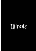 Illinois - Black Collectible Journal / Notebook / Blank Lined Pages