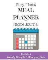 Busy Moms Meal Planner and Recipe Journal