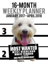 2017-2018 Weekly Planner - Most Wanted Westie
