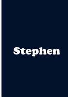 Stephen - Dark Blue Personalized Notebook / Journal / Extended Lined Pages / Soft Matte Cover