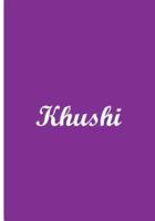 Khushi - Purple Notebook / Journal / Extended Lined Pages / Soft Matte Cover