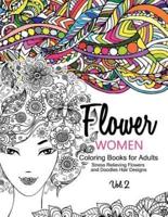 Flower Women Coloring Books for Adults