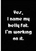 Yes, I Name My Belly Fat. I'm Working on It. - Notebook / Extended Lines / Soft