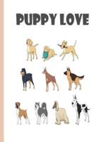 Puppy Love - Notebook / Extended Lined Pages / Soft Matte Cover