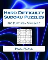 Hard Difficulty Sudoku Puzzles Volume 5