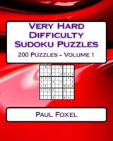 Very Hard Difficulty Sudoku Puzzles Volume 1