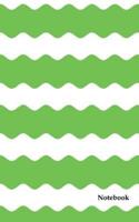 Blank Notebook Green Chevron Zig Zag Cover Diary Journal 160 Lined Pages 5X8