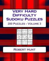 Very Hard Difficulty Sudoku Puzzles Volume 3