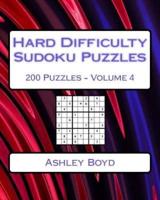 Hard Difficulty Sudoku Puzzles Volume 4
