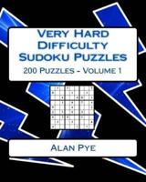 Very Hard Difficulty Sudoku Puzzles Volume 1