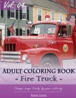Fire Trucks Coloring Book for Stress Relief & Mind Relaxation, Stay Focus Treatment