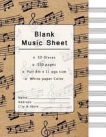 Blank Music Sheet