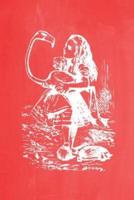 Alice in Wonderland Pastel Chalkboard Journal - Alice and the Flamingo (Red)