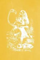 Alice in Wonderland Pastel Chalkboard Journal - Alice and the Flamingo (Yellow)