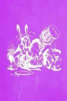 Alice in Wonderland Pastel Chalkboard Journal - Mad Hatter's Tea Party (Purple)