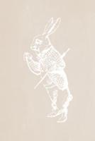 Alice in Wonderland Pastel Chalkboard Journal - White Rabbit (Fawn)