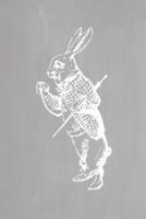 Alice in Wonderland Pastel Chalkboard Journal - White Rabbit (Grey)