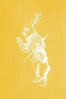 Alice in Wonderland Pastel Chalkboard Journal - White Rabbit (Yellow)