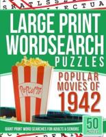 Large Print Wordsearches Puzzles Popular Movies of 1942