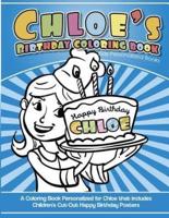 Chloe's Birthday Coloring Book Kids Personalized Books