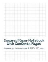 Squared Paper Notebook With Contents Pages
