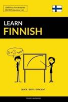 Learn Finnish - Quick / Easy / Efficient: 2000 Key Vocabularies