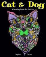 Cat & Dog Coloring Book for Adults