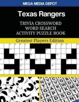 Texas Rangers Trivia Crossword Word Search Activity Puzzle Book