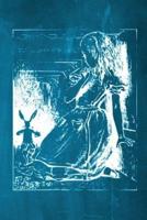 Alice in Wonderland Chalkboard Journal - Alice and the White Rabbit (Aqua)