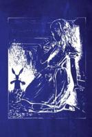 Alice in Wonderland Chalkboard Journal - Alice and the White Rabbit (Blue)