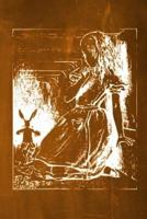 Alice in Wonderland Chalkboard Journal - Alice and the White Rabbit (Orange)