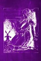 Alice in Wonderland Chalkboard Journal - Alice and the White Rabbit (Purple)