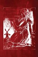 Alice in Wonderland Chalkboard Journal - Alice and the White Rabbit (Red)