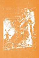 Alice in Wonderland Pastel Chalkboard Journal - Alice and the White Rabbit (Orange)