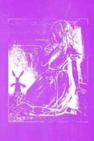 Alice in Wonderland Pastel Chalkboard Journal - Alice and the White Rabbit (Purple)