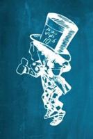 Alice in Wonderland Chalkboard Journal - Mad Hatter (Aqua)