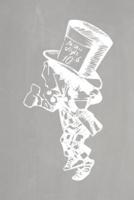 Alice in Wonderland Pastel Chalkboard Journal - Mad Hatter (Grey)