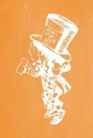 Alice in Wonderland Pastel Chalkboard Journal - Mad Hatter (Orange)